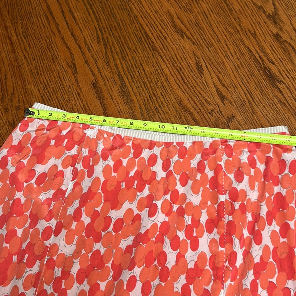 Sigrid Olsen Orange Floral Midi‎ Skirt - Picture 5 of 8